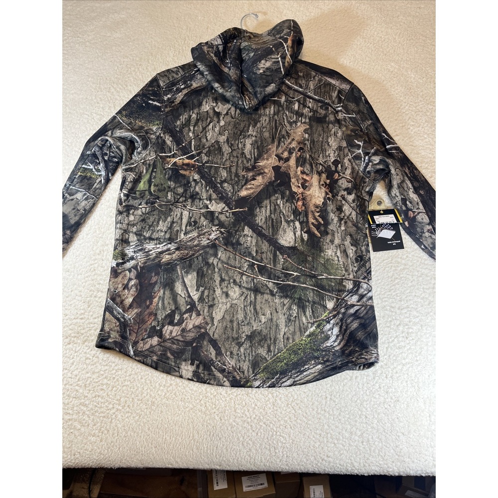 Men's Large 42/44 Mossy Oak Camo Tech Fleece Hoodie w/Face Gaiter NWT - Picture 16 of 16